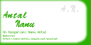 antal nanu business card